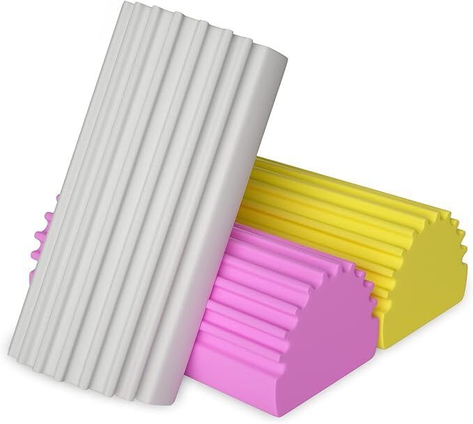 3 pcs multicolor dump Duster Cleaning Sponge,Damp Duster,Reusable Cleaning Wet and Dry Duster Set-image-29