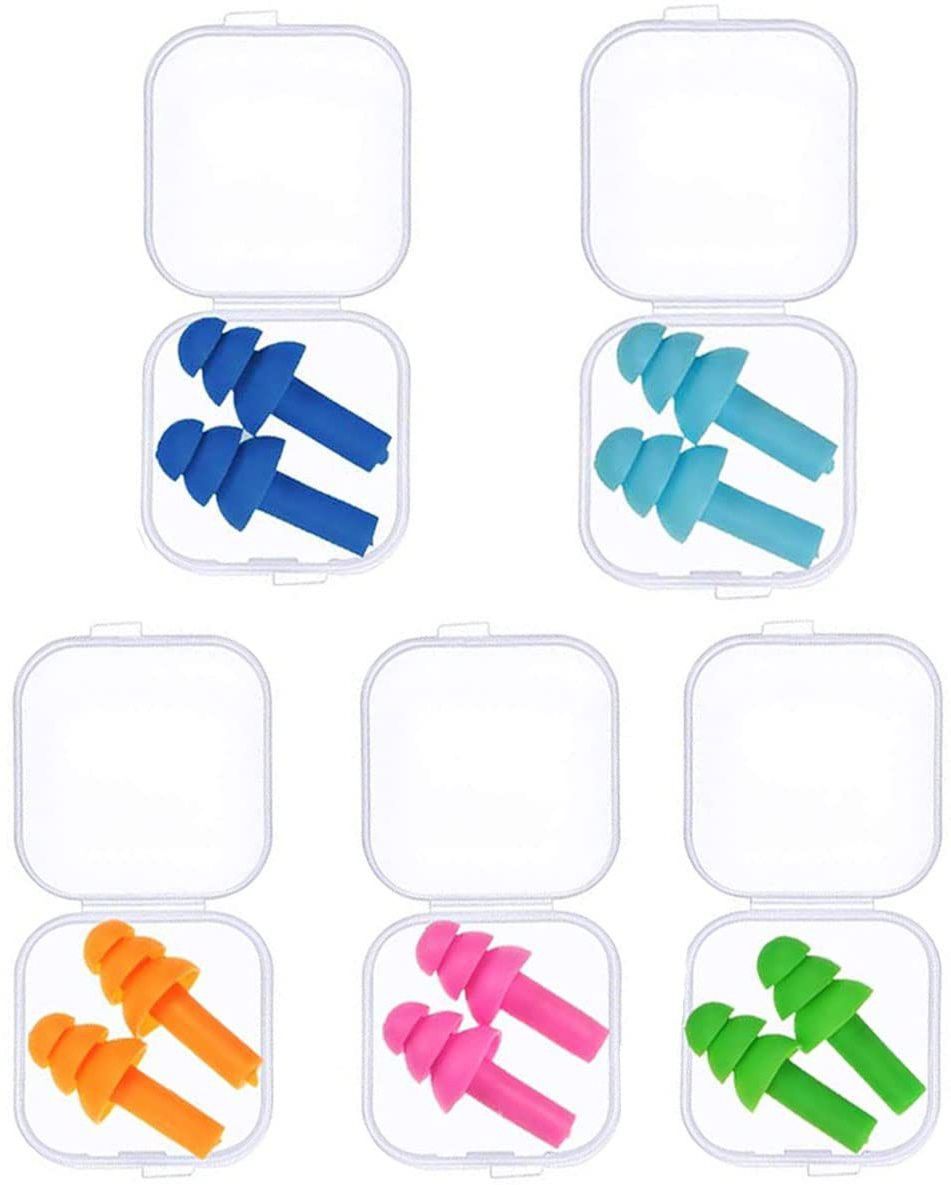 5 Pair Soft Silica Gel Noise Reduction for Sleeping/Meditation/Swimming Ear Plug