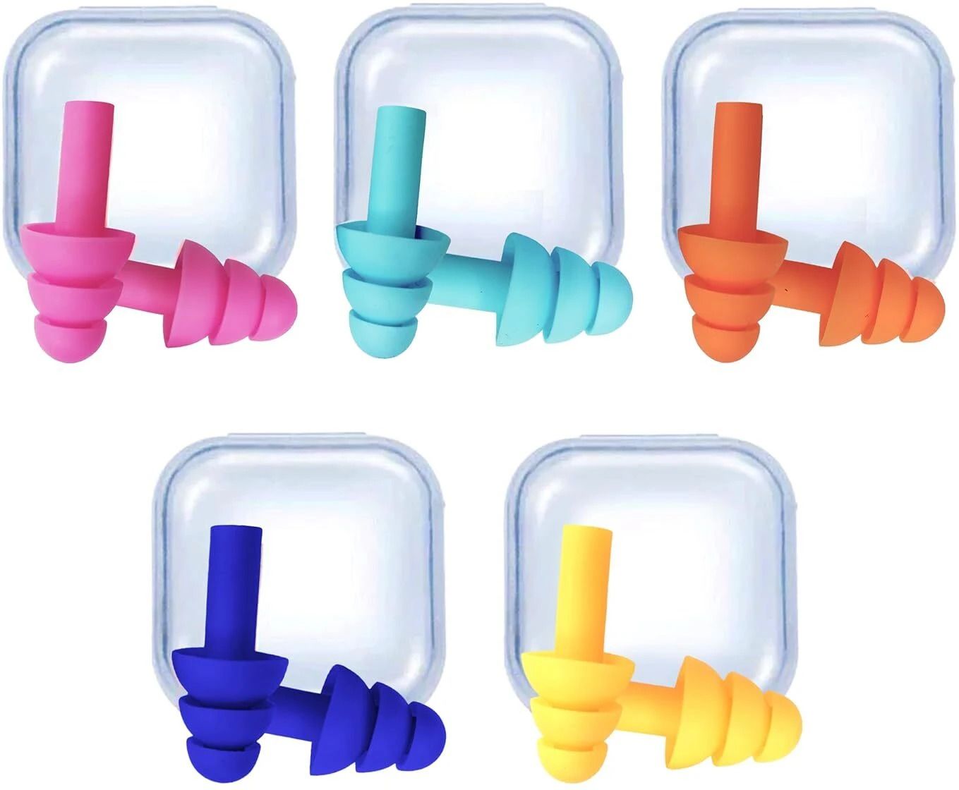 Ear Plugs Reduction for Sleeping/Swimming Adult/Travel- 5 Pairs Ear Plug