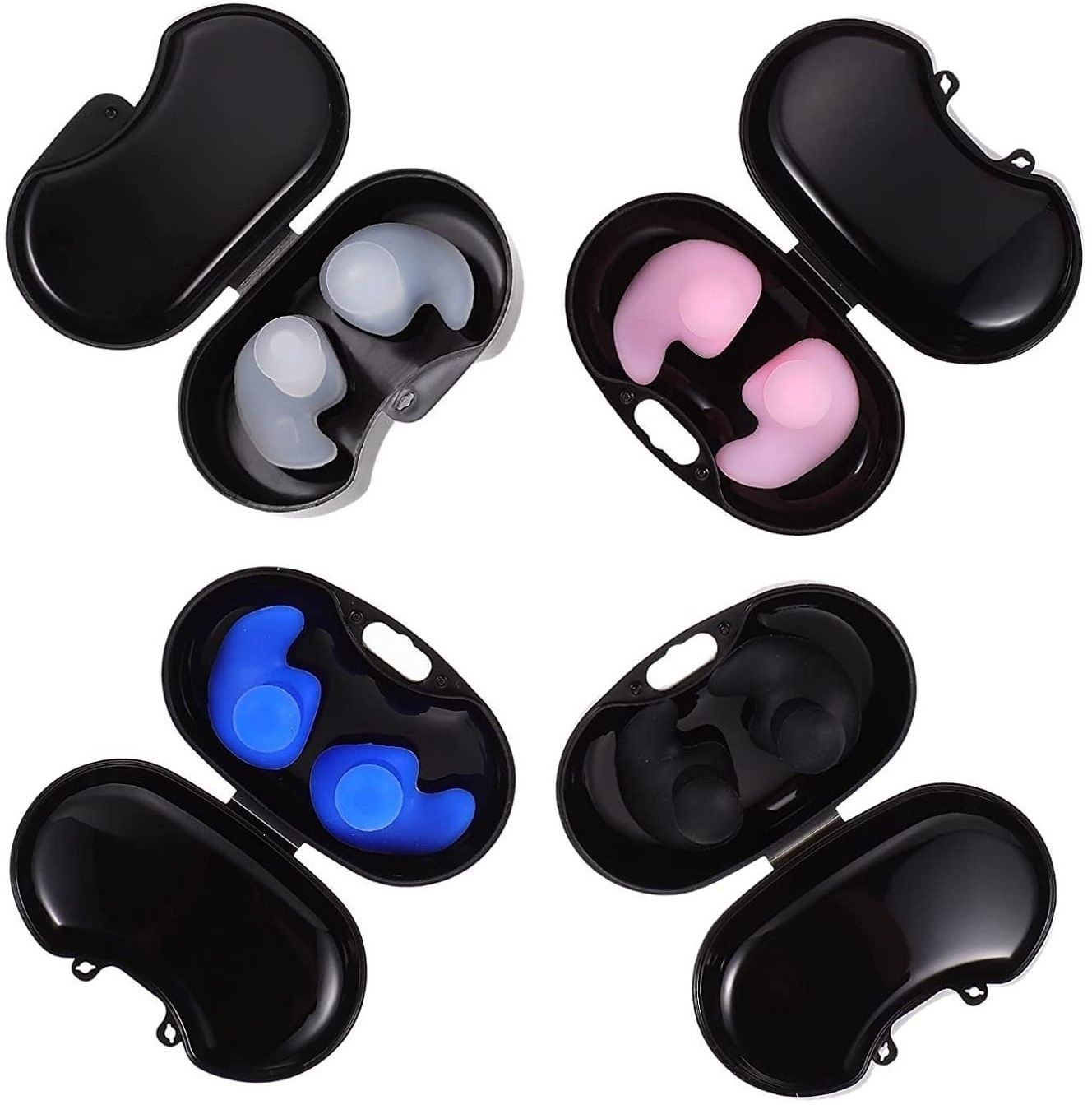 Ear Plugs Waterproof Reusable Professional Silicone Swimming Ear Cap (4 Pair) Ear Plug-image-1