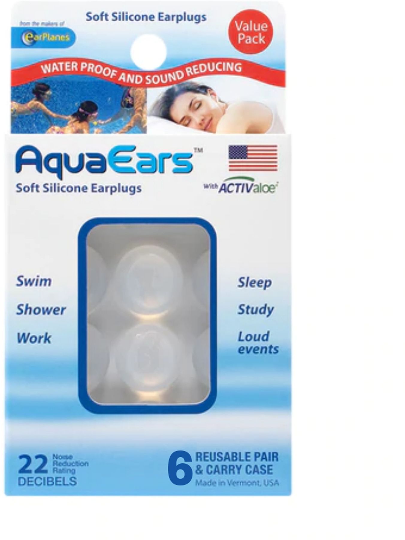 aquaears AEars 6Pair Ear Plug-picture-22