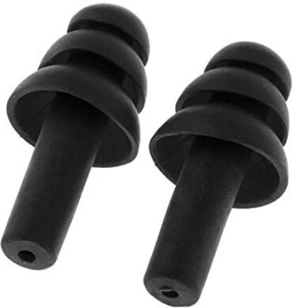Silicon Earplug 1 pair black , 3 Rings Silicon Ear Plug