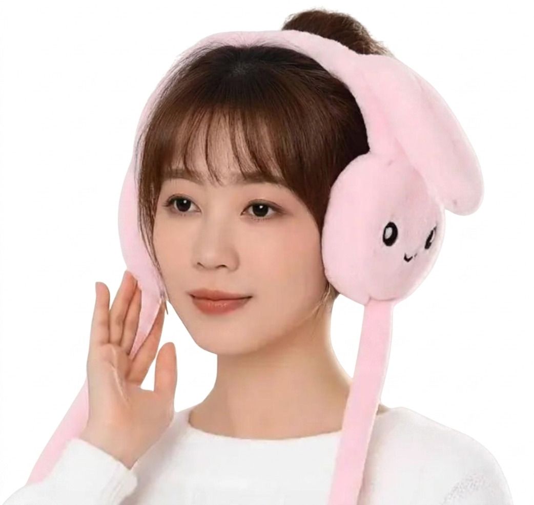 JYOMEKO Cute Moving Bunny Earmuff With Chuchu Sound For Girls, Kids and Women. Ear Muff-image-15