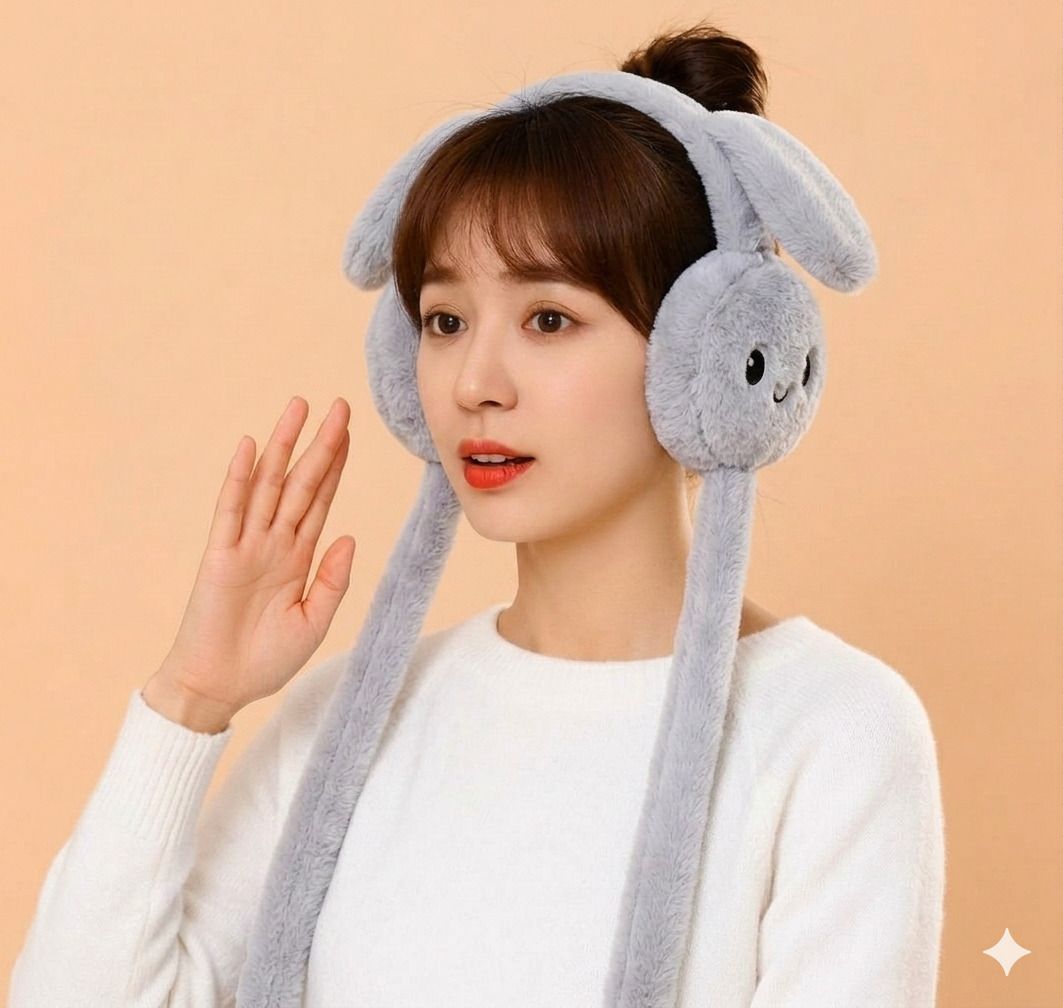 sia footwear JYOMEKO Cute Moving Bunny Earmuff With Chuchu Sound For Girls, Kids and Women. Ear Muff-picture-41