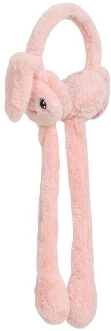 vastralaya White Winter Fluffy Earmuff Peach Pump Plush Ear Warmer (Ear Moving) Ear Muff-picture-13