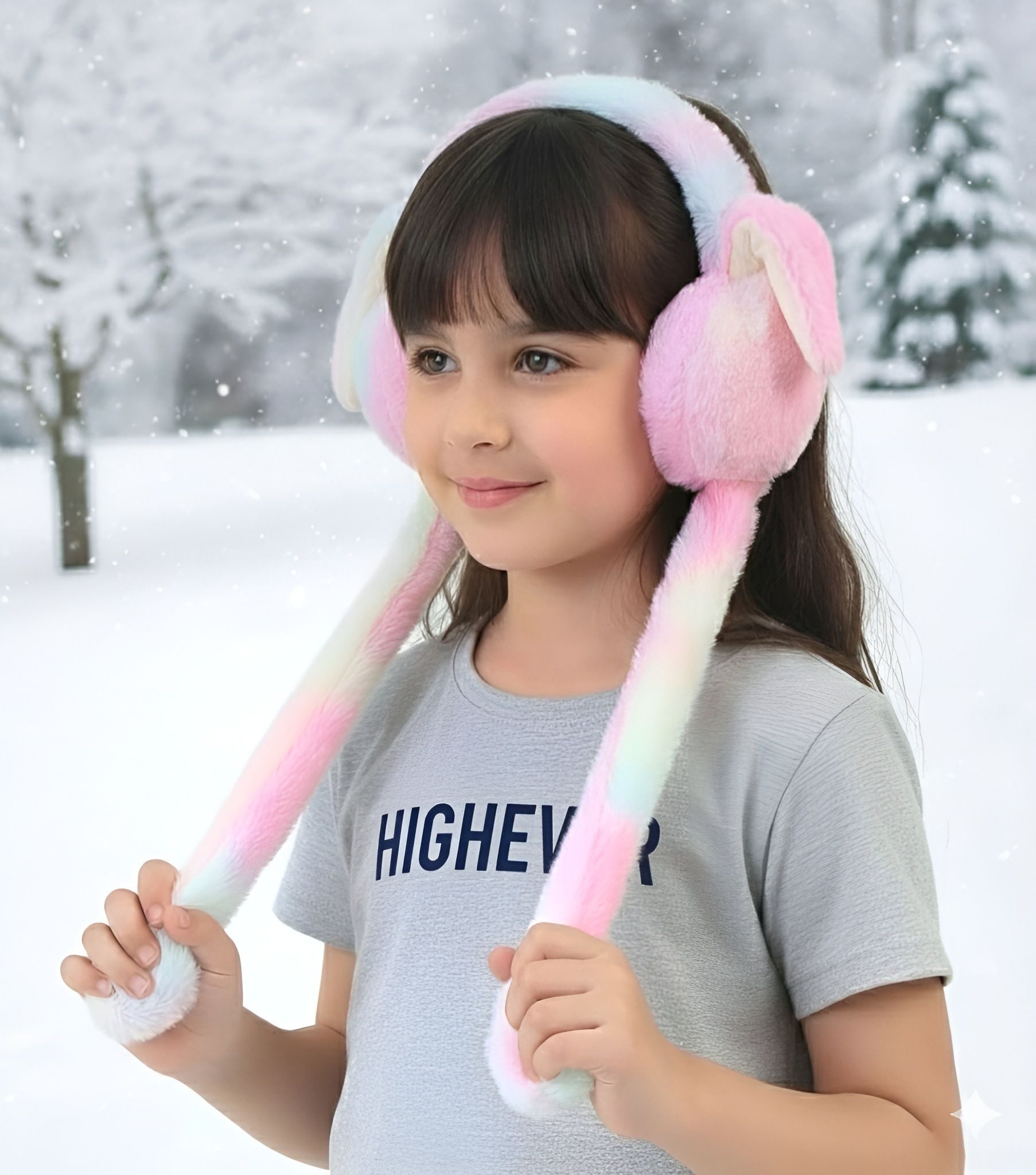 highever Cute jumping rabbit with chuchu sound boys earmuffs for kids girls (RANDOM COLOR Ear Muff-picture-11