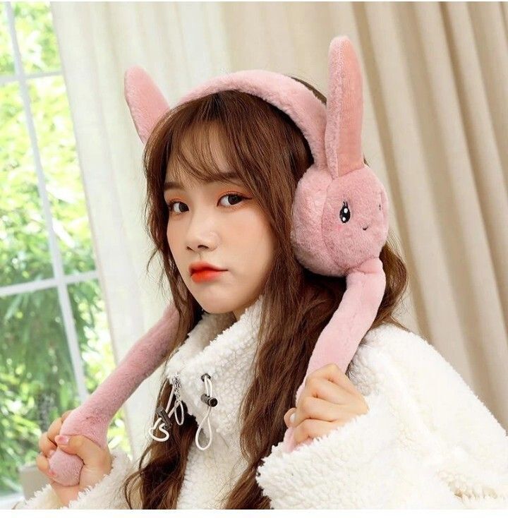 Winter Funny 1 Pink Head Phone Moving Air Pump Earmuff for Girls/Women's Ear Muff-image-22