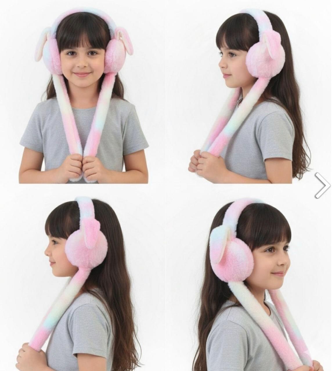 cute jumping rabbit with chuchu sound boys earmuffs for kids girls ear muff