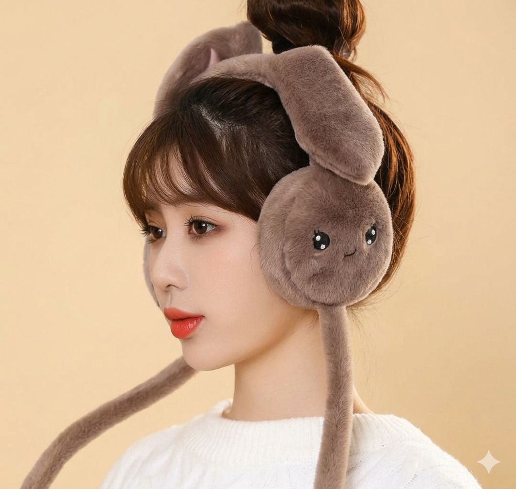 sia footwear JYOMEKO Cute Moving Bunny Earmuff With Chuchu Sound For Girls, Kids and Women. Ear Muff-picture-26