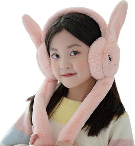 Earmuffs Cute Plush Ear Warmers for Kids Fluffy Premium for Winter Any color Ear Muff-image-3