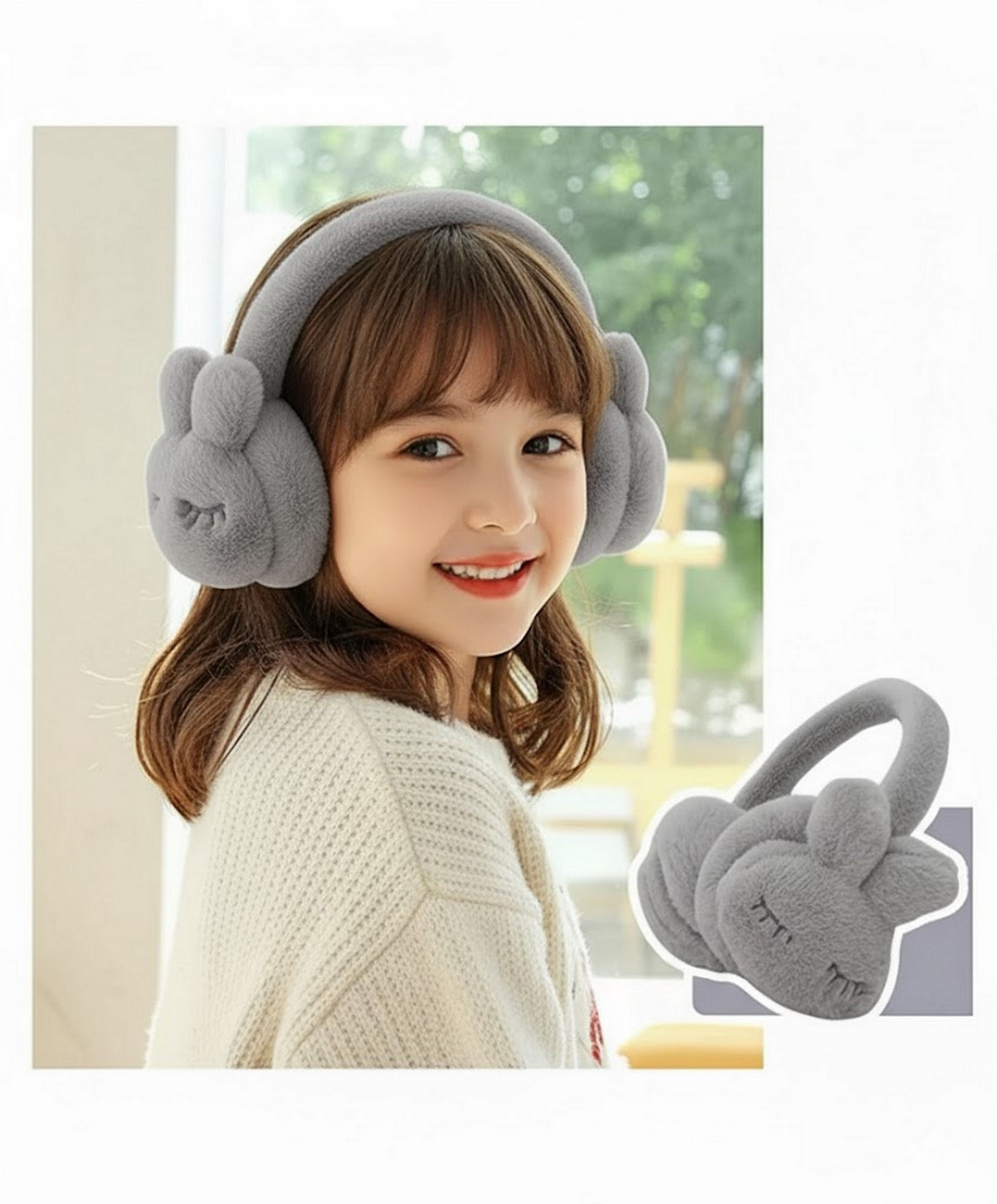 infispace Girls' Winter Fluffy Ear Warmers | Faux Fur Kitty Earmuffs | Lightweight and Sty Ear Muff-picture-22