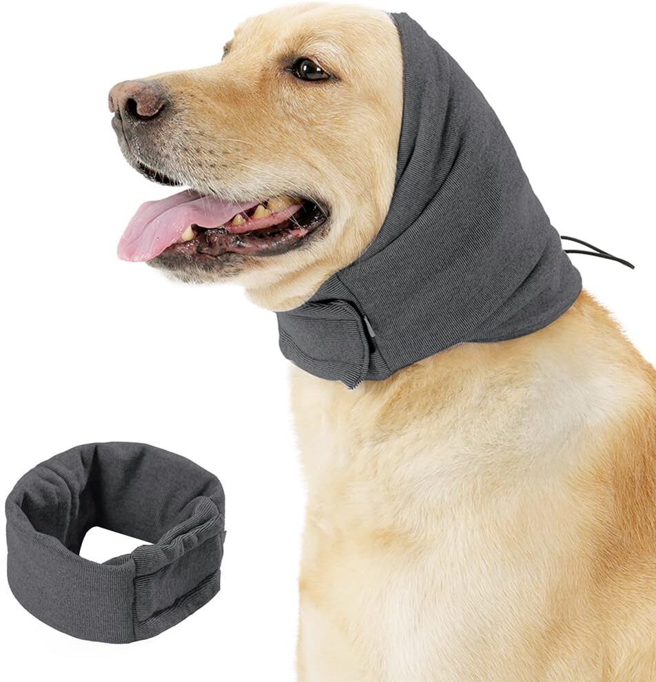 Adjustable Dog Ear Protector Headgear for Cold Weather and Post Surgery Ear Muff-image-6