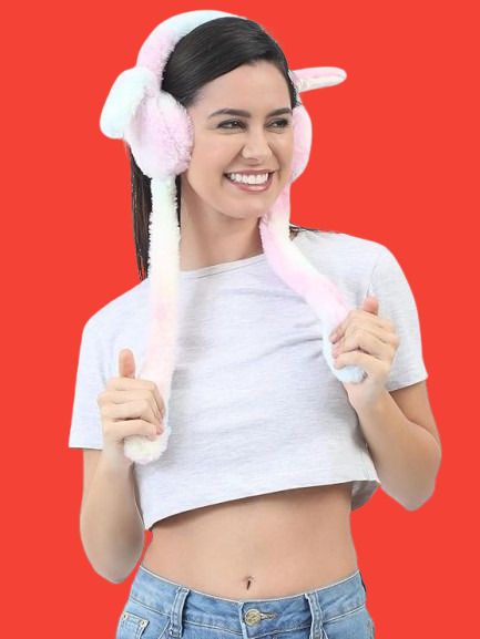 ecosky Rainbow Bunny Ear Headband with Animated Flapping Ears & Cute Chu-Chu Sound-39 Ear Muff-picture-16