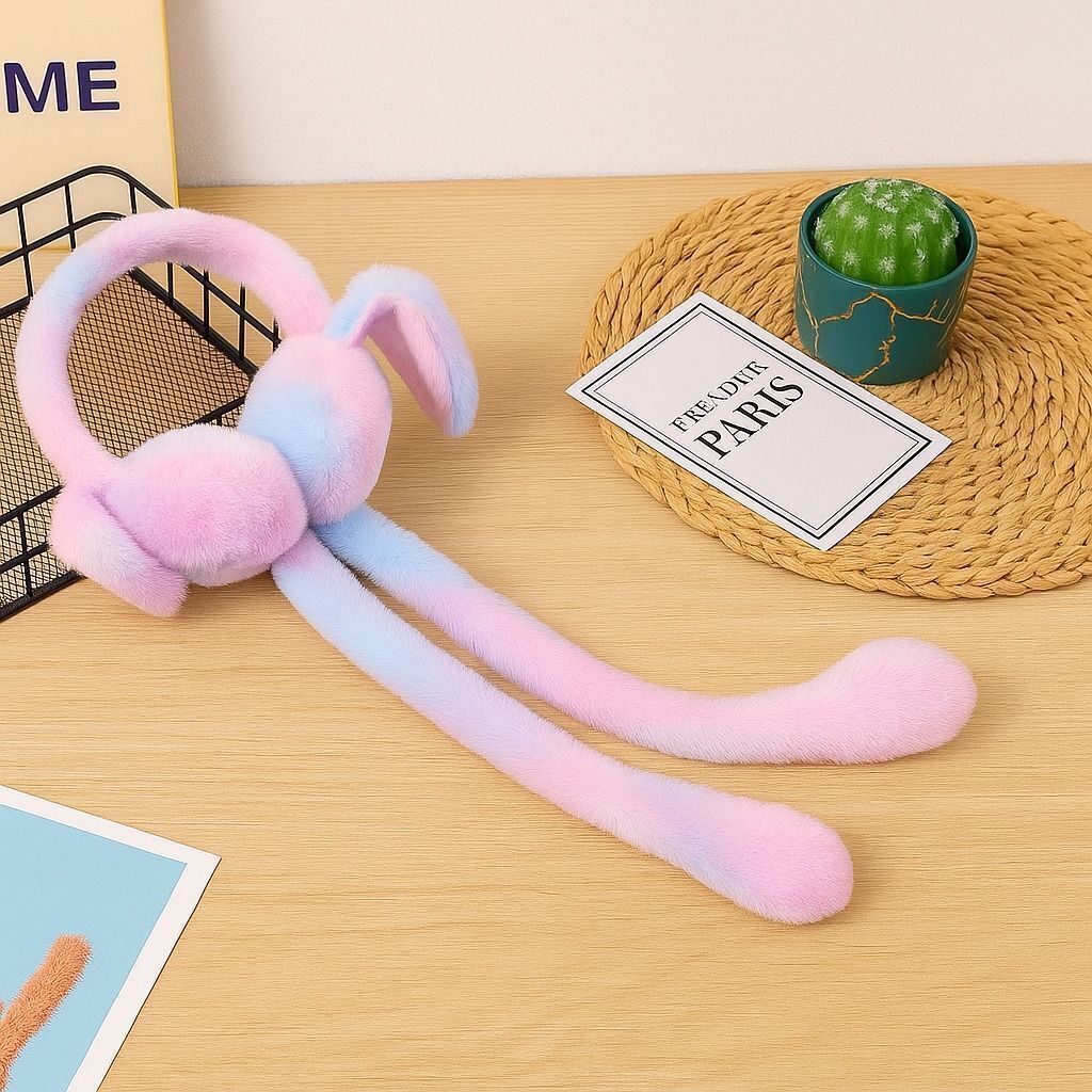 Rainbow color cute jumping rabbit earmuffs for kids Ear Muff