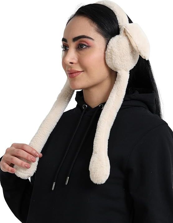 musmir Winter Ear Muffs with Moving Flaps Soft & Fluffy for Cold Weather Ear Muff-picture-0