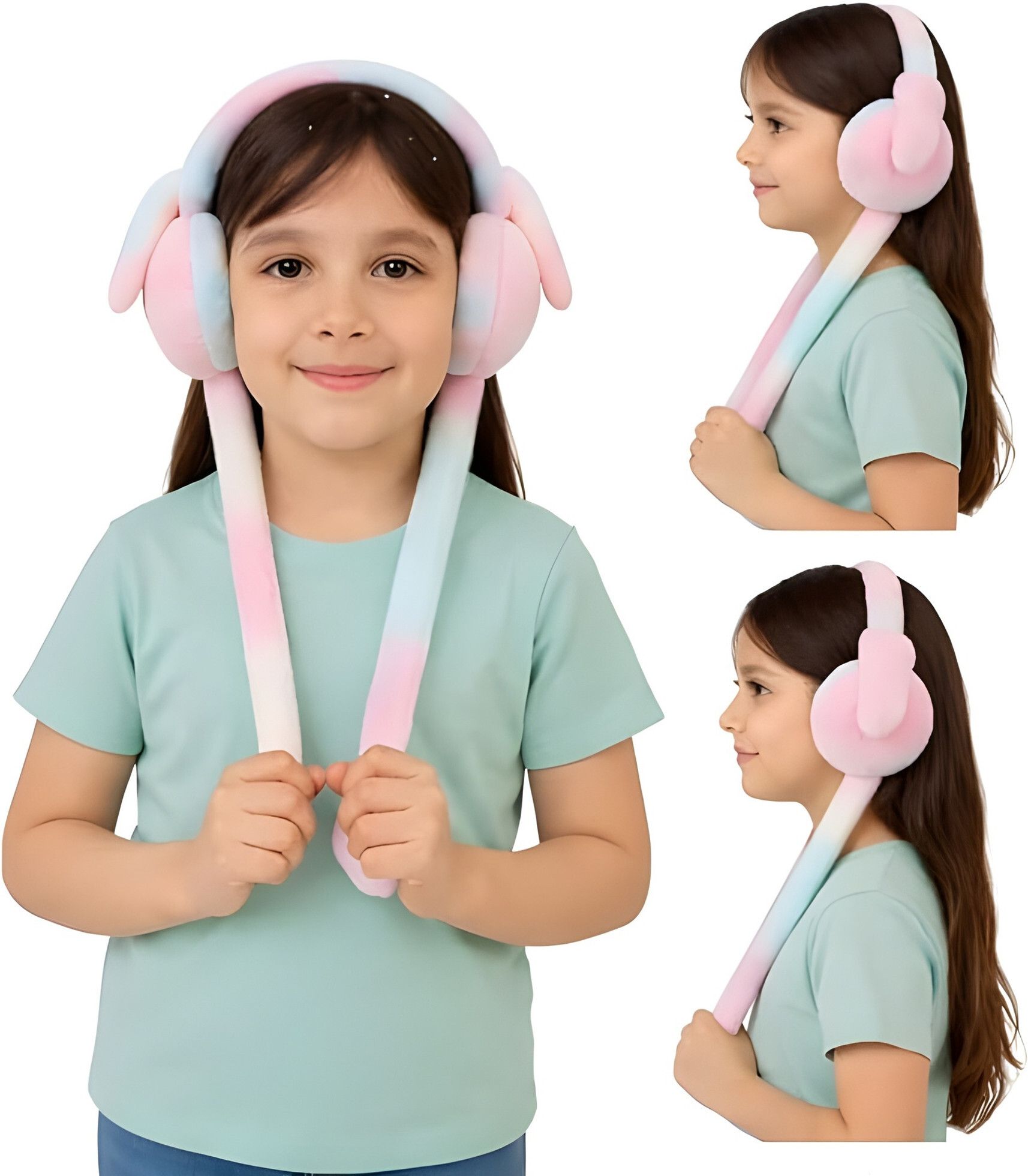 rajwada fabrics Cozy Rabbit Ear Winter Earmuffs Chuchu Rabbit Sound Feature Ear Muff-picture-5