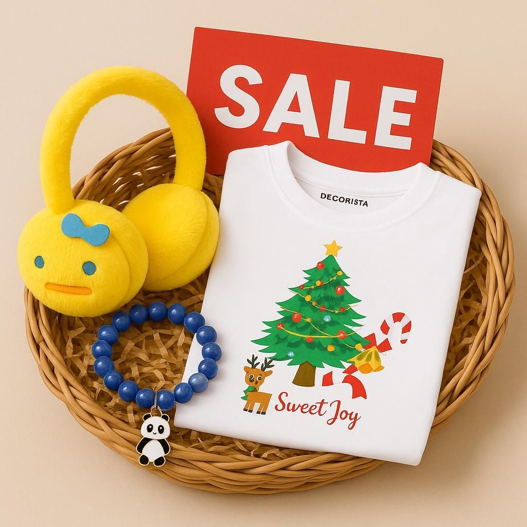 eharvest Christmas T shirt Ear Muff And Panda Braclet Girls (7yrs-8yrs) Ear Muff-picture-20