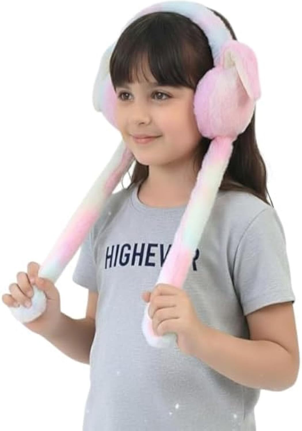 rajwada fabrics Winter Fashion Ear Warmers with Chuchu Rabbit Sound and Bunny Ear Design Ear Muff-picture-11