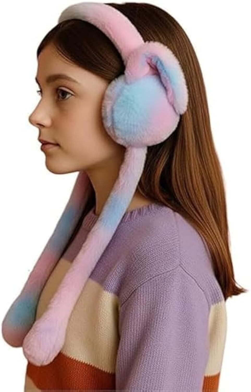 rajwada fabrics Soft Rabbit Ear Winter Earmuffs Chuchu Rabbit Sound Feature Ear Muff-picture-10