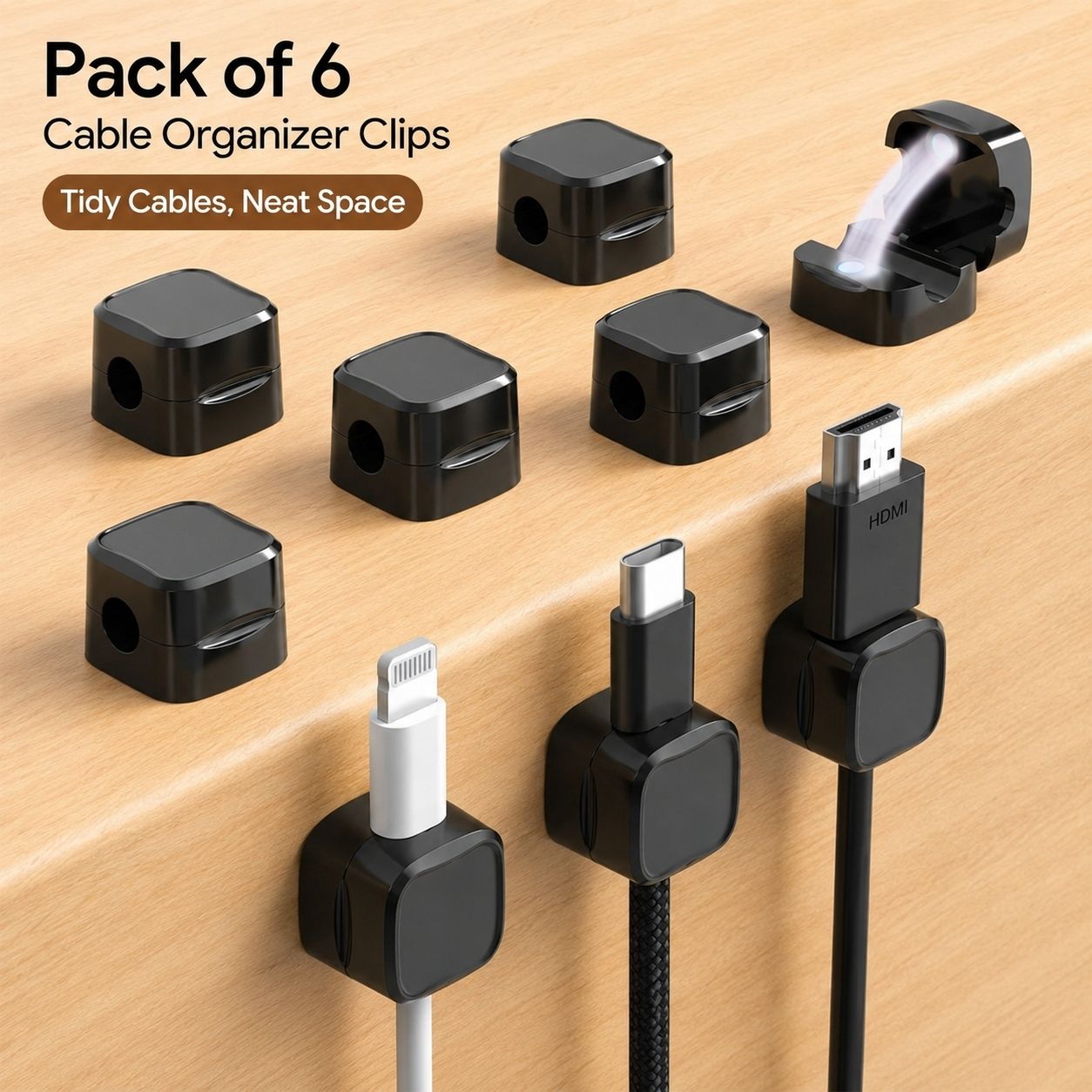 ABC CableClip-6P-01 Earphone Cable Organizer-image-25