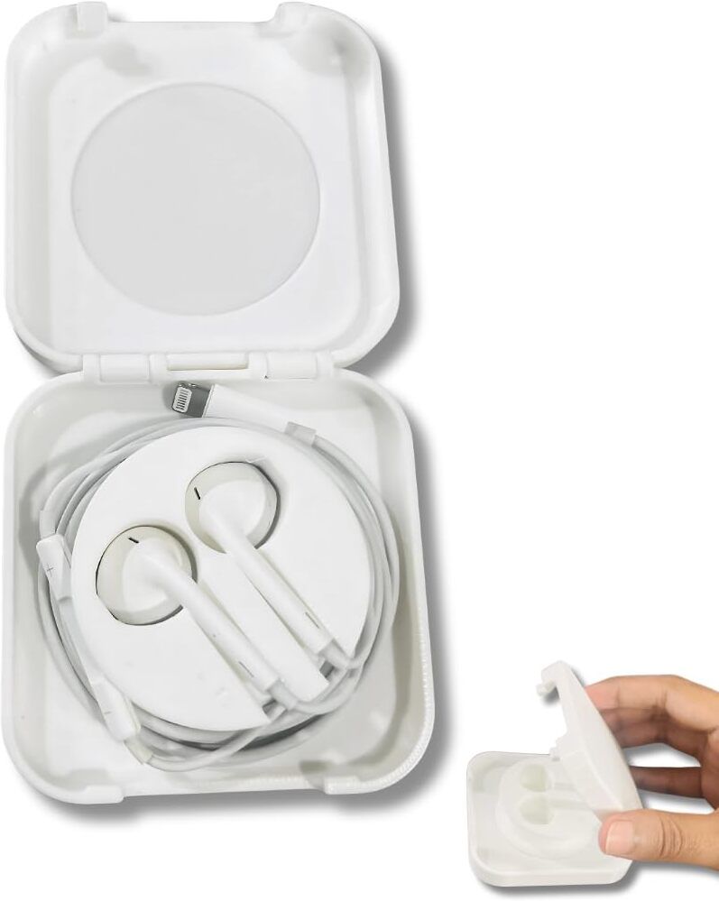 Crysendo Earphone Winder Case Compatible with APL Wired Earphones Earphone Cable Organizer-picture-10