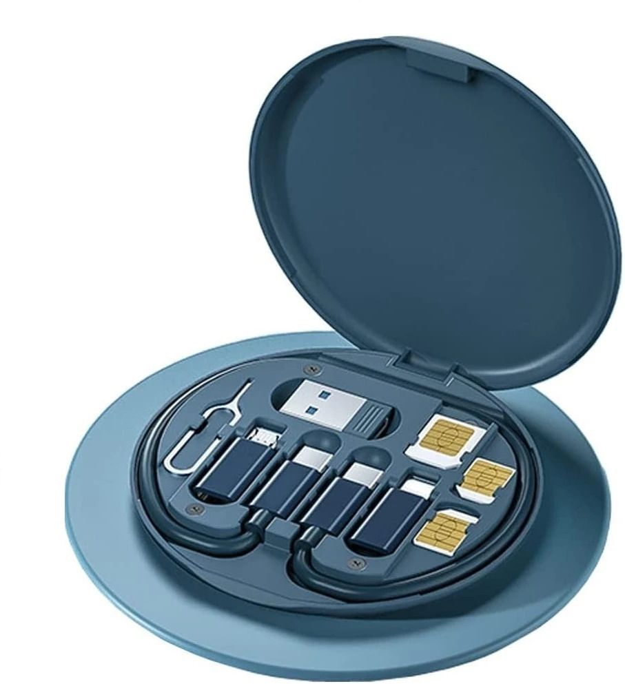 CHG Round Multifunctional Mobile Utility Kit Earphone Cable Organizer-image-15