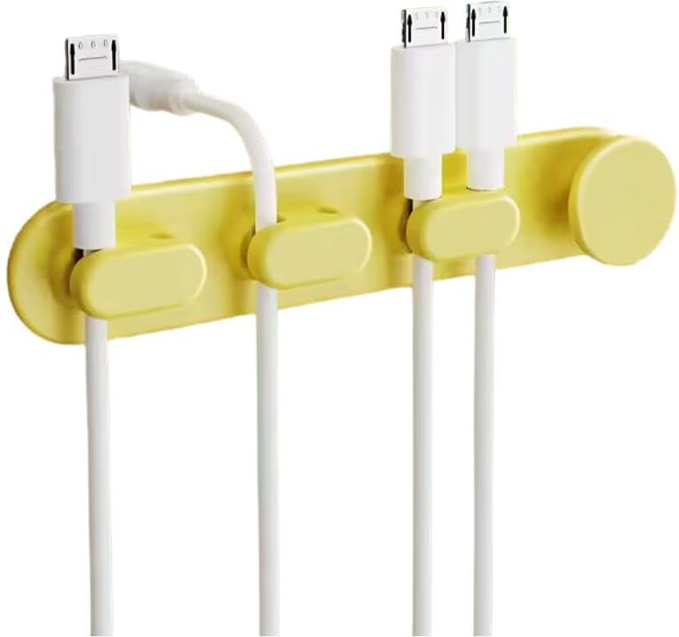 Digital Shoppy Silicone Cable Organiser Clips, Self-Adhesive Wire Holder, 3-Slot Cord Manager Earphone Cable Organizer-image-16