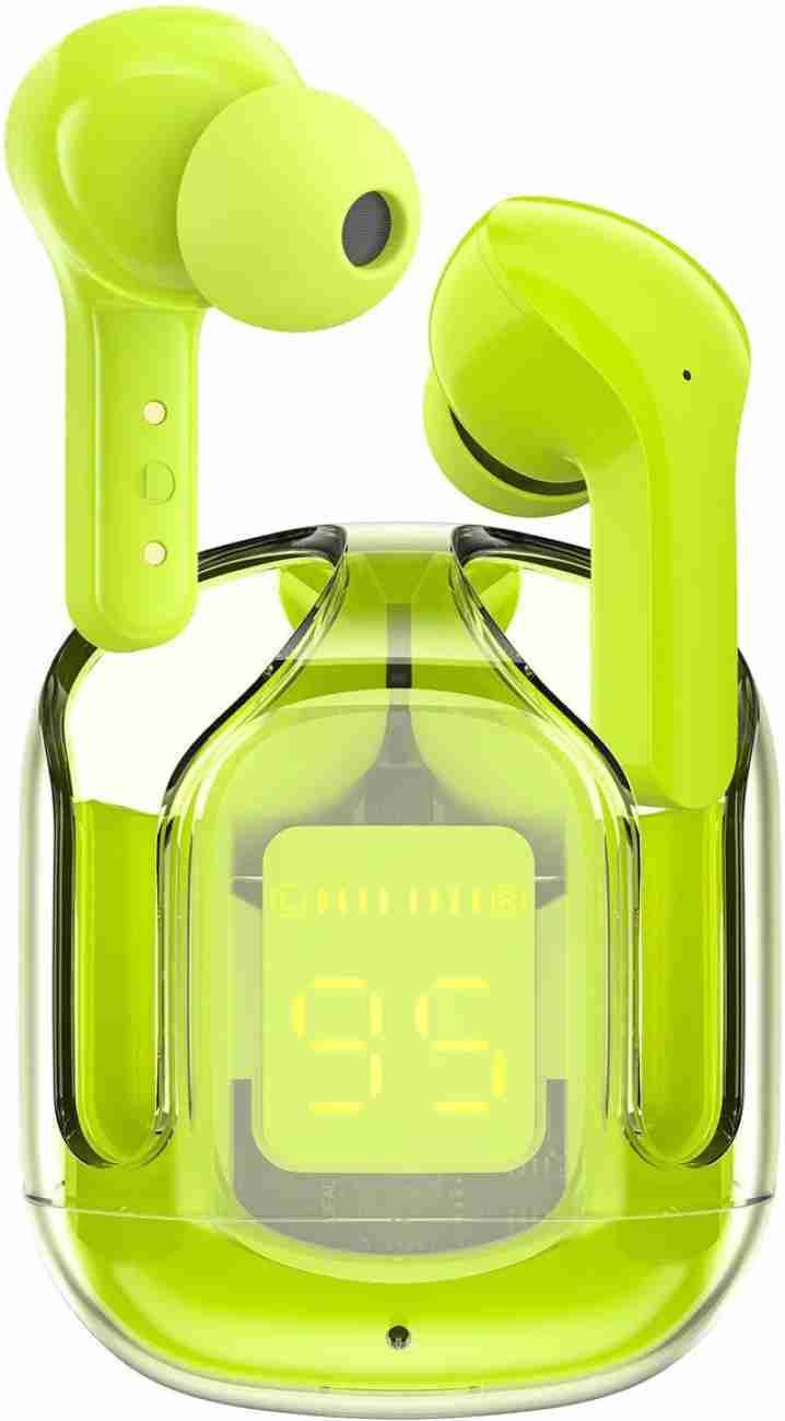 Ancestors Wireless LED Display Ear TWS Earphone Crystal Transparent Bluetooth Headphones Earphone Cable Organizer