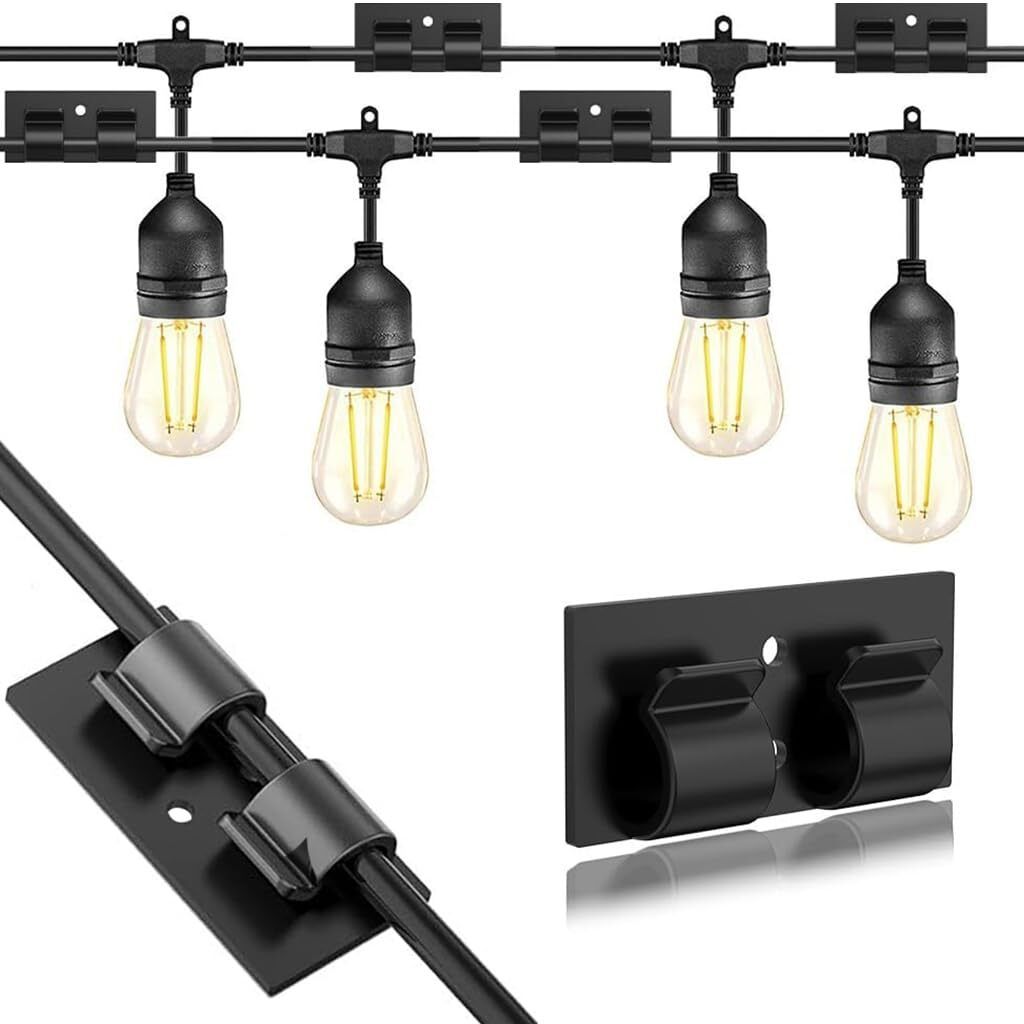 Verilux 25pcs Cable Organizer Wall Wire Holder Self Adhesive Cable Organizer Plastic Earphone Cable Organizer-picture-30