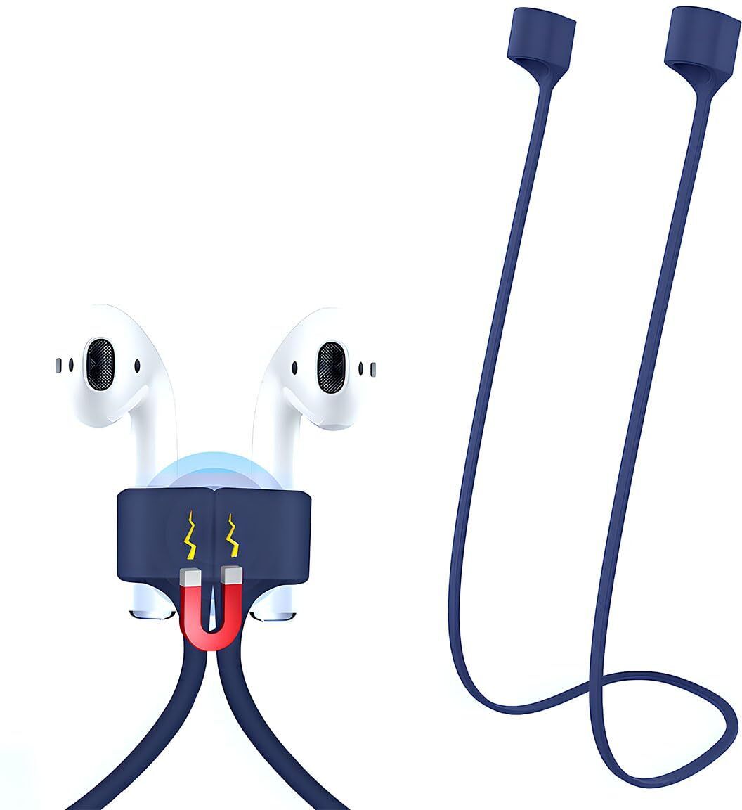 KANSOL Magnetic Anti-Lost Silicone Rope for AirPods Pro/Aipods Pro2/Airpods 1,2&3- Earphone Cable Organizer
