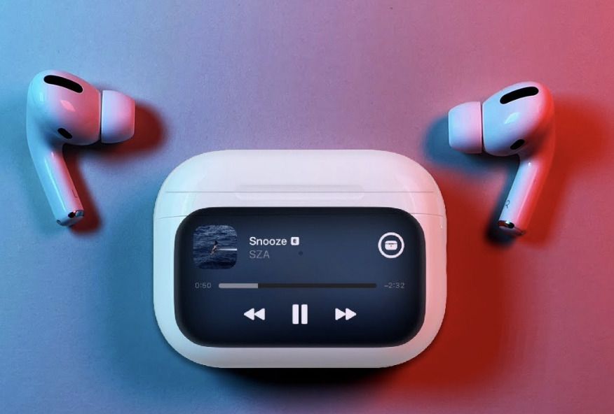 PKGLOBAL Airbuds for iPhone & Android - Touch LCD Display Earphone Cable Organizer