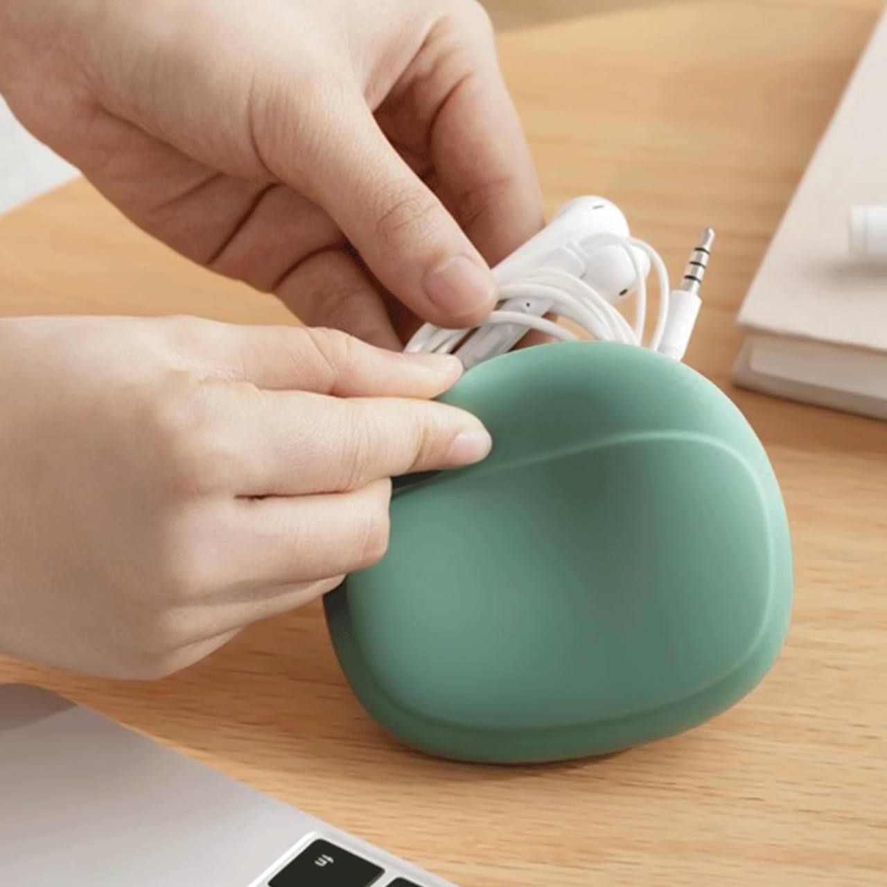 Grebe Silicone Earphone Organizer Data Cable Storage Portable Wired Earphone Organizer Earphone Cable Organizer-image-16
