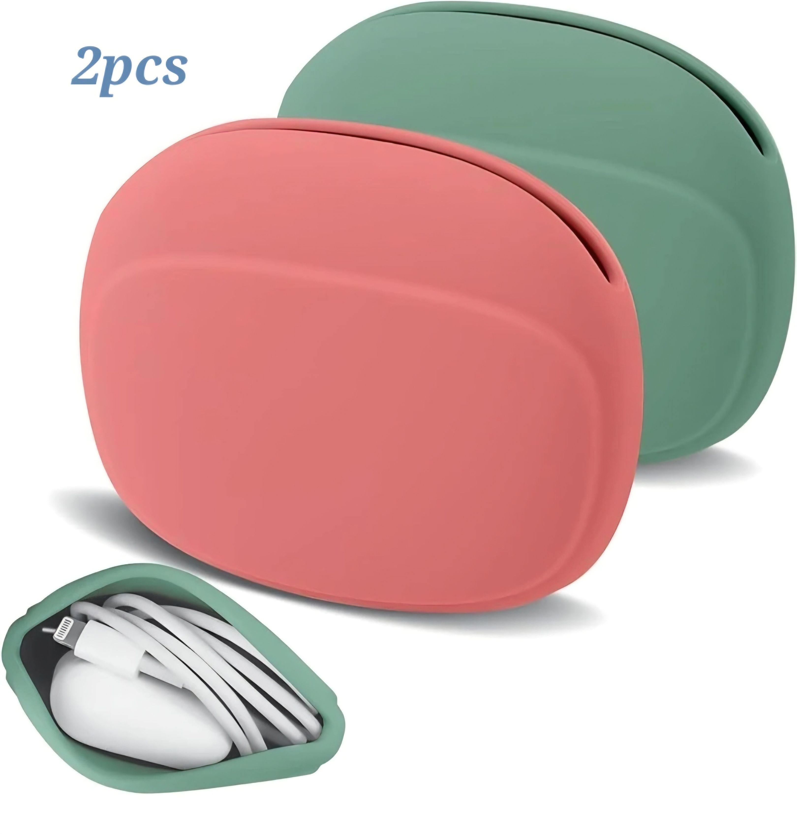 NITEXA Silicone Earphone Organizer Case 2PCS Earphone Cable Organizer