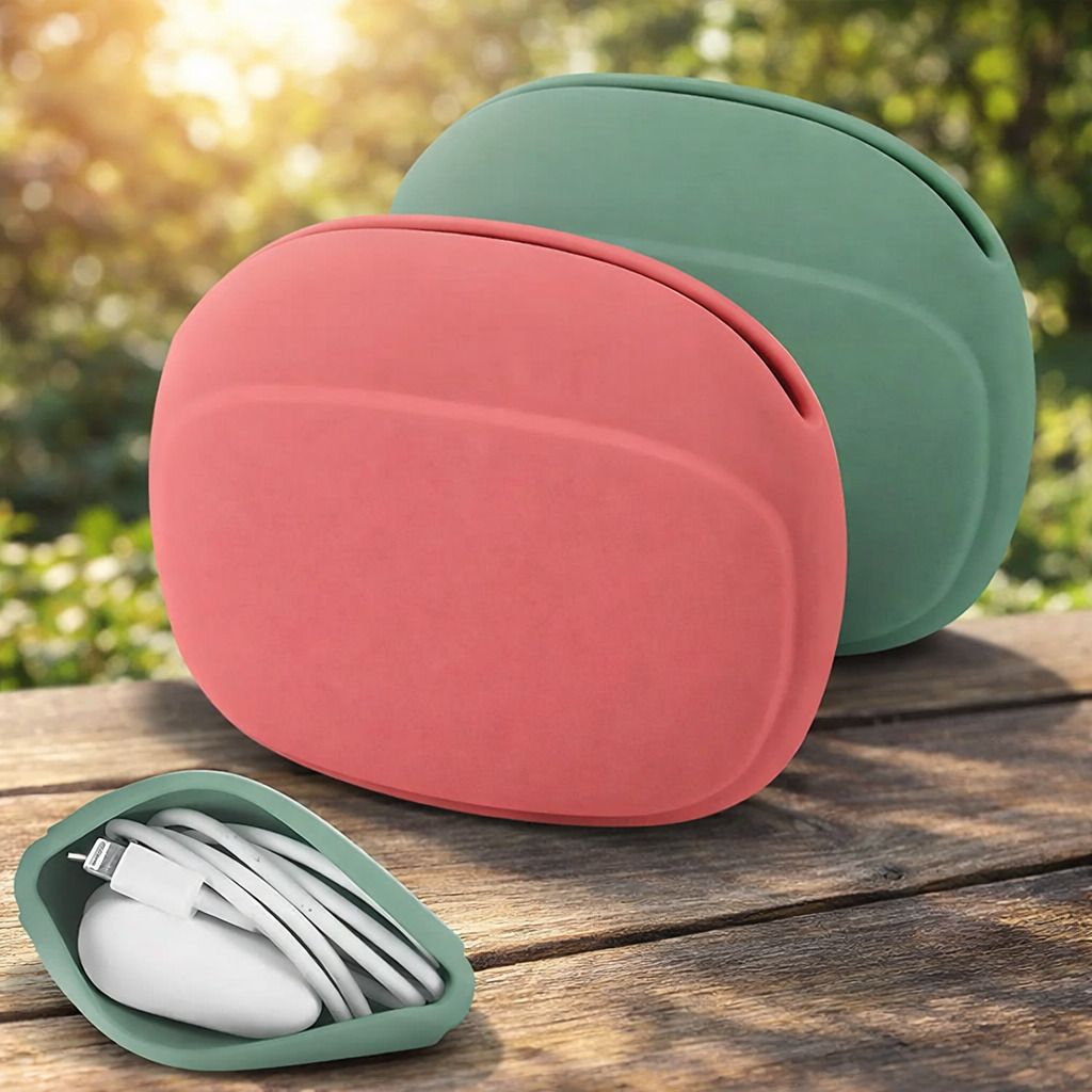 MARMORIS ECOM Portable Silicone Earbud Case & Cable Holder for Tangle-Free Storage Earphone Cable Organizer-image-6