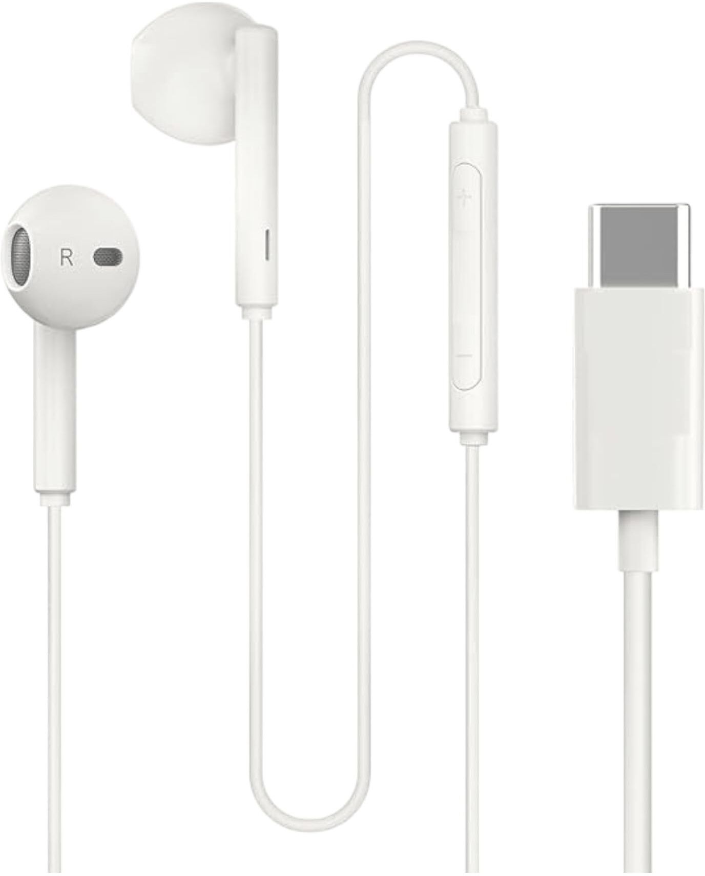 FONEPARTS Premium Type-C Wired Earphones with HD Sound & In-line Mic (White, In the Ear) Earphone Cable Organizer-image-32
