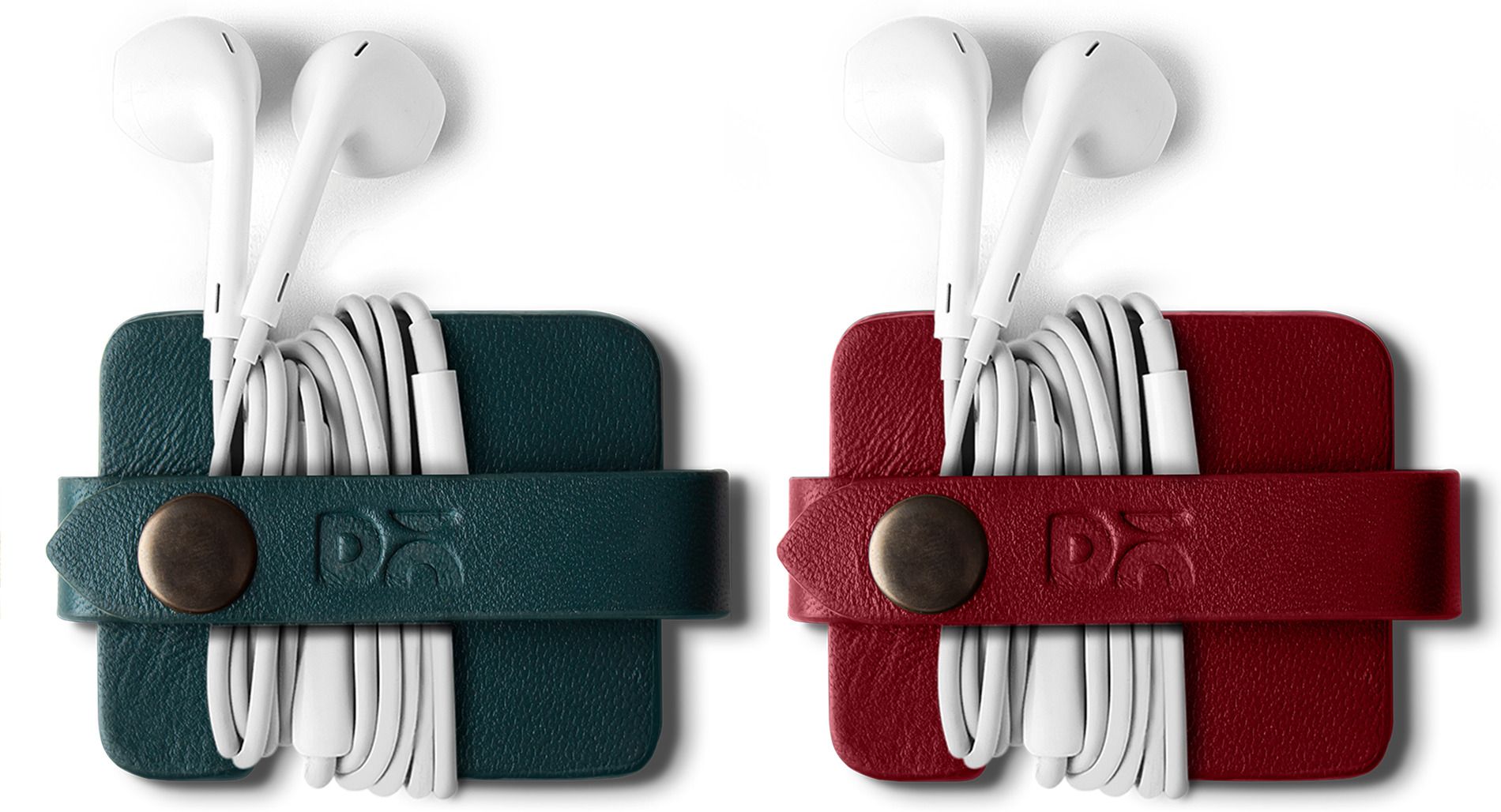 DailyObjects Flake Cable Wrap (Red & Green) | Cable Organiser- Set of 2 Earphone Cable Organizer-picture-16