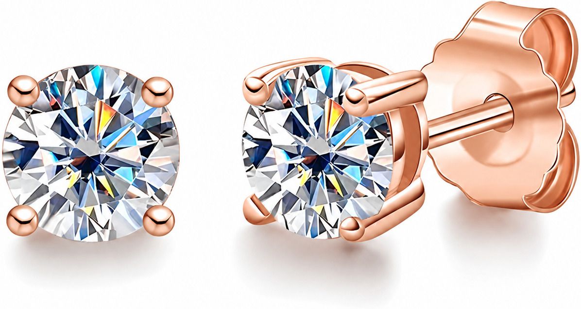 deepvan design 92.5 Silver Plated Round Soli 6MM Solitaire Earring Set Zircon Silver Stud Earring-picture-15