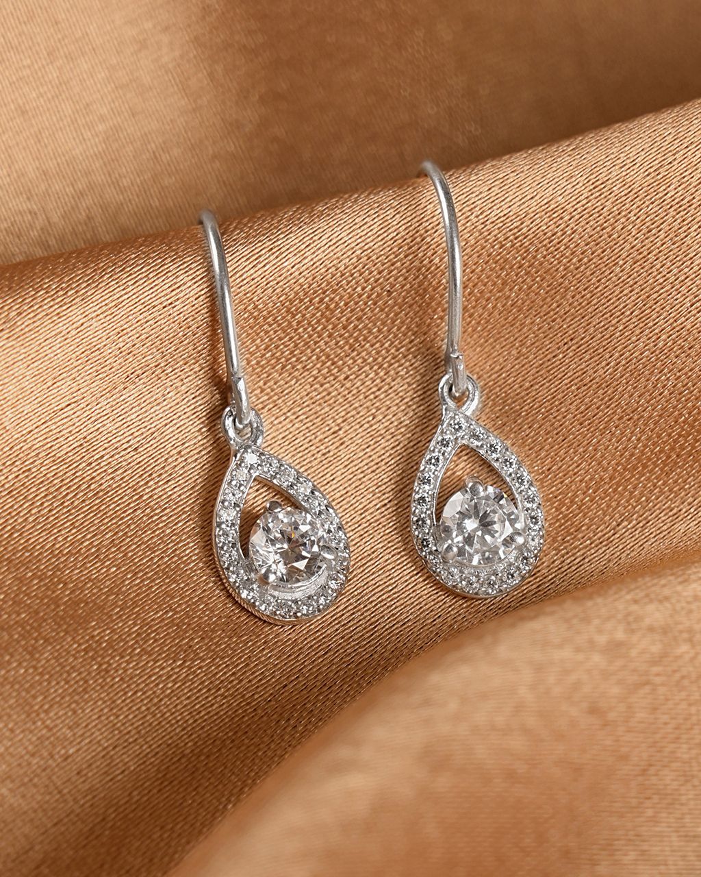 clara Luna Drop Cubic Zirconia Sterling Silver Drops & Danglers-picture-10