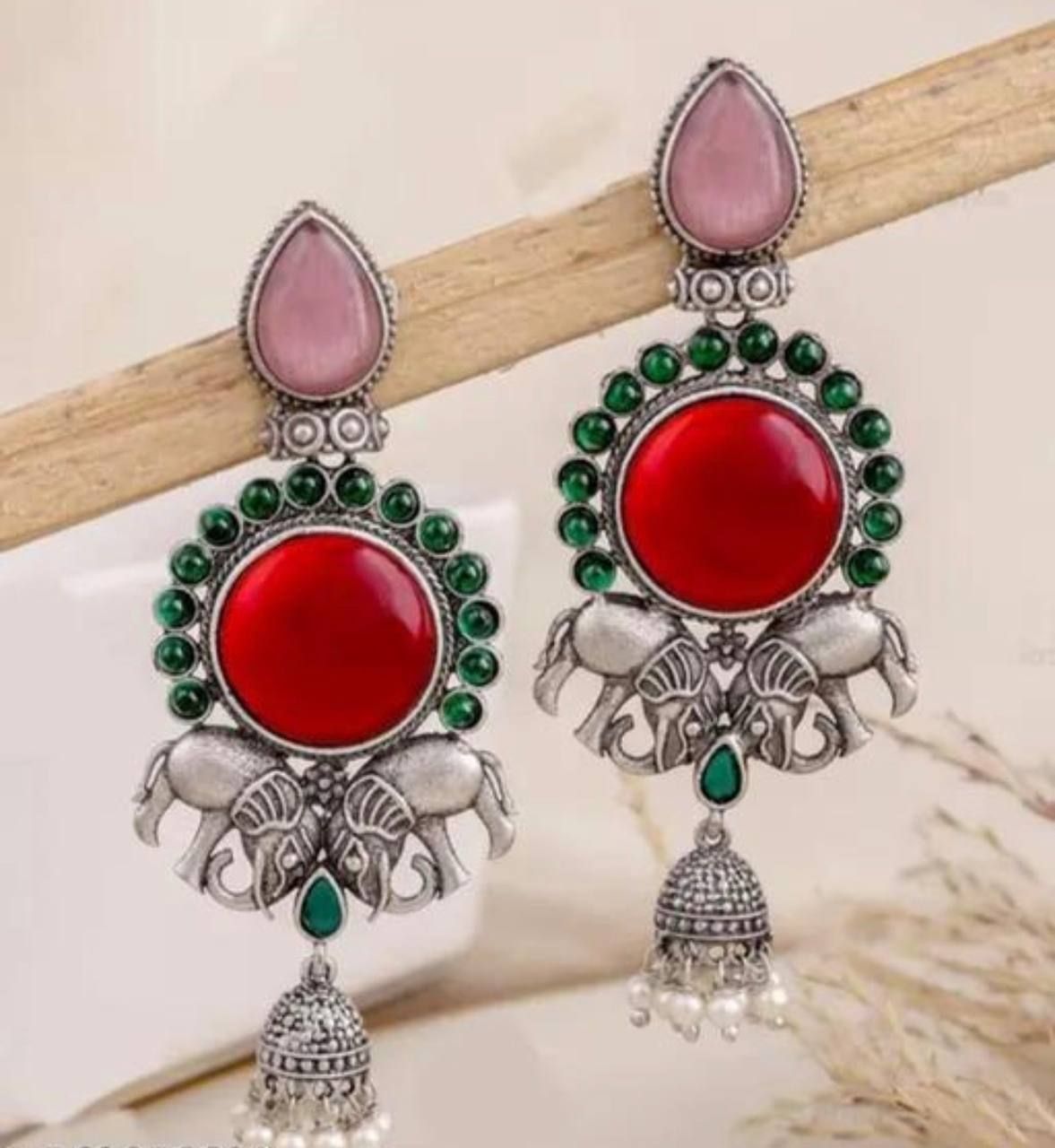 velnora mart Elephant Jhumki Dangler Earrings Alloy Drops & Danglers, Jhumki Earring-picture-44