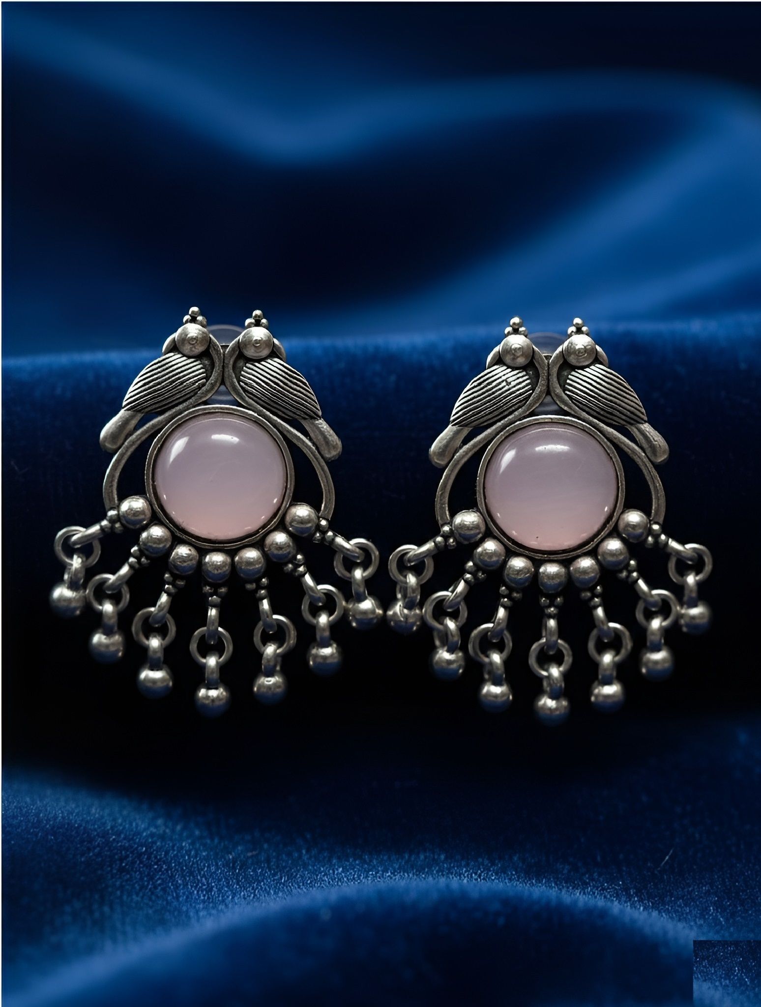 adore jewels Pink Stone Antique Traditional Drop Earrings for Women Onyx Alloy Drops & Danglers-picture-11