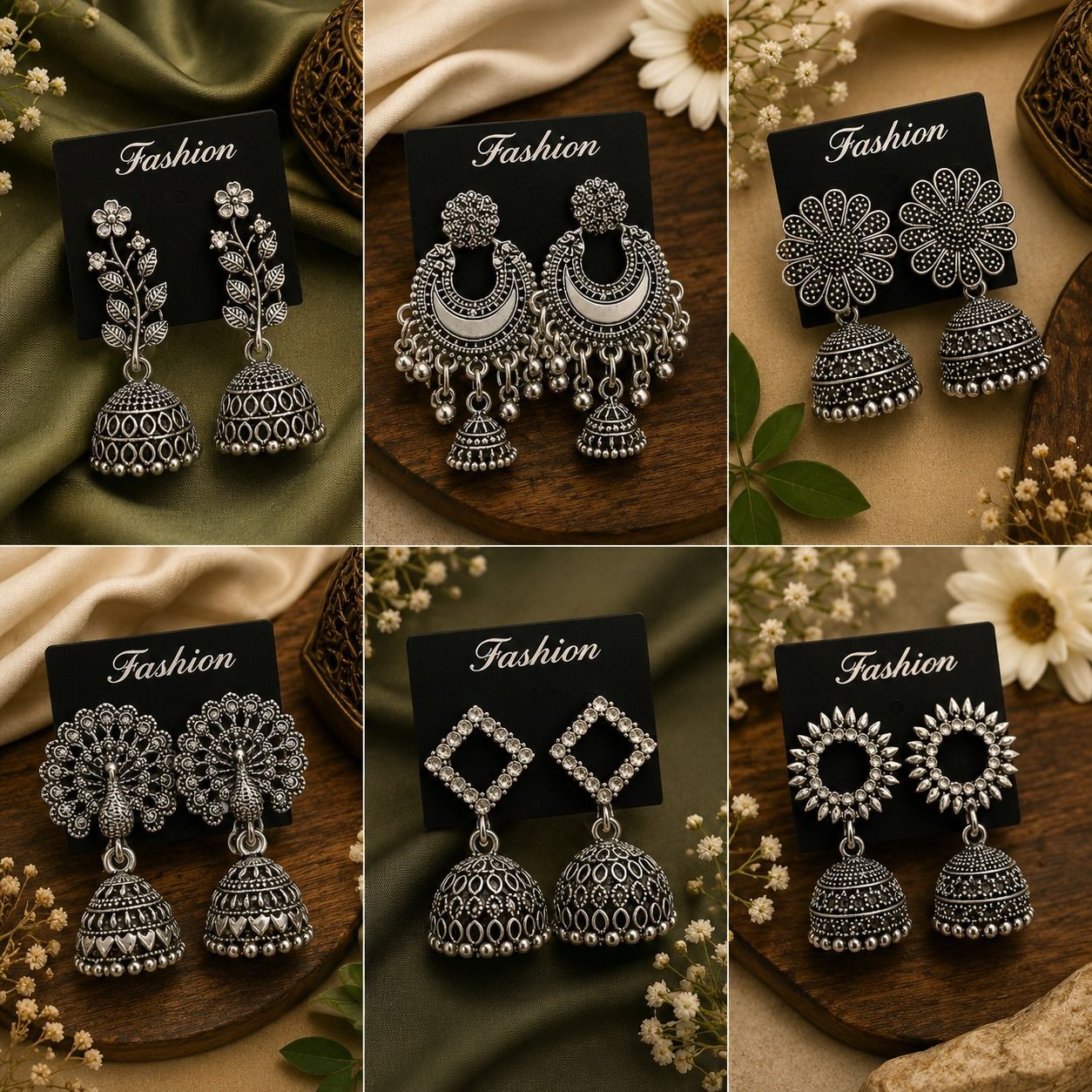 Elegant Colorful Elegance: Ethnic Earrings with Stone Embellishments Alloy Drops & Danglers, Hoop Earring, Jhumki Earring, Stud Earring, Rhinestone Studs-image-30