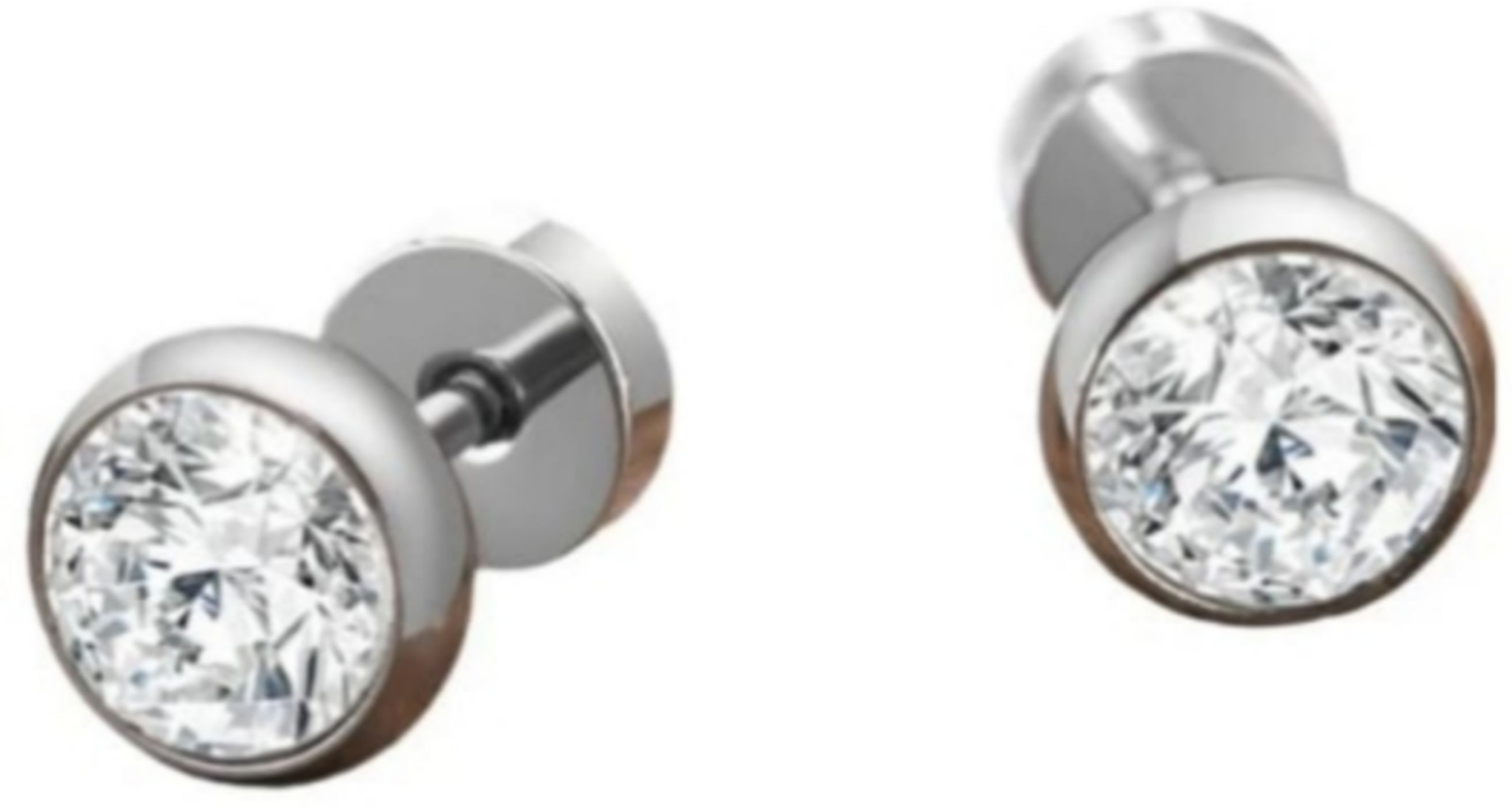 Stylish Silver Plated Stone Studded Studs Cubic Zirconia Alloy Stud Earring