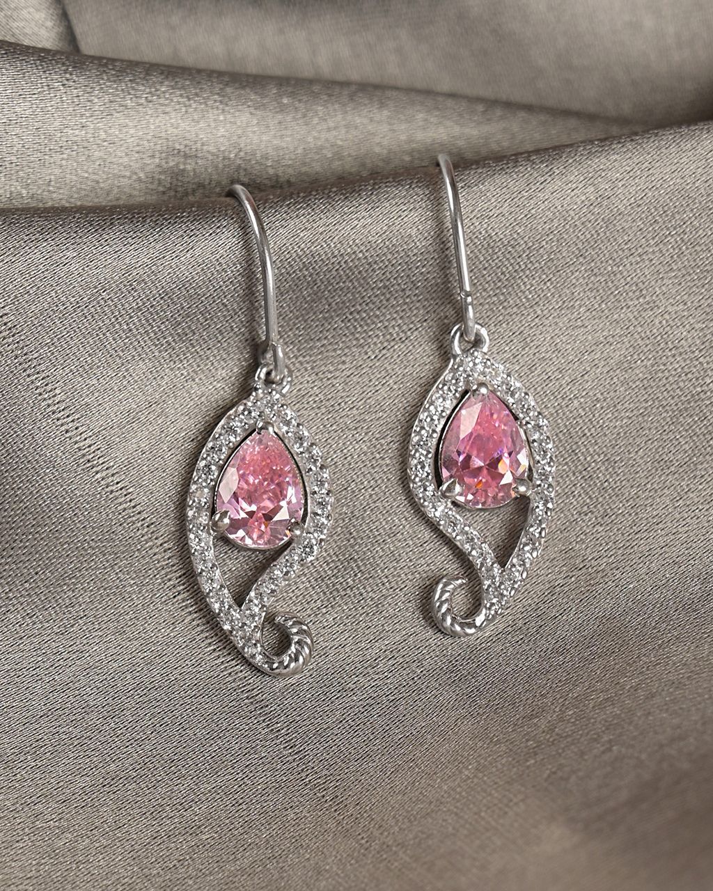 clara Ciandra Drop Cubic Zirconia Sterling Silver Drops & Danglers-picture-7