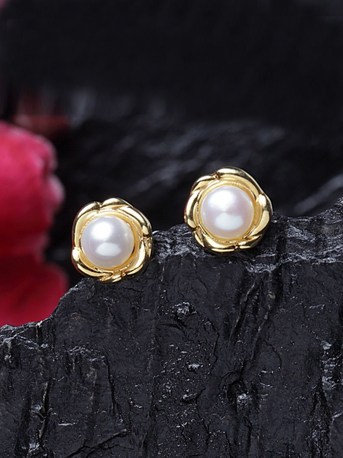 clara Aki Pearl, Cubic Zirconia Sterling Silver Stud Earring-picture-12