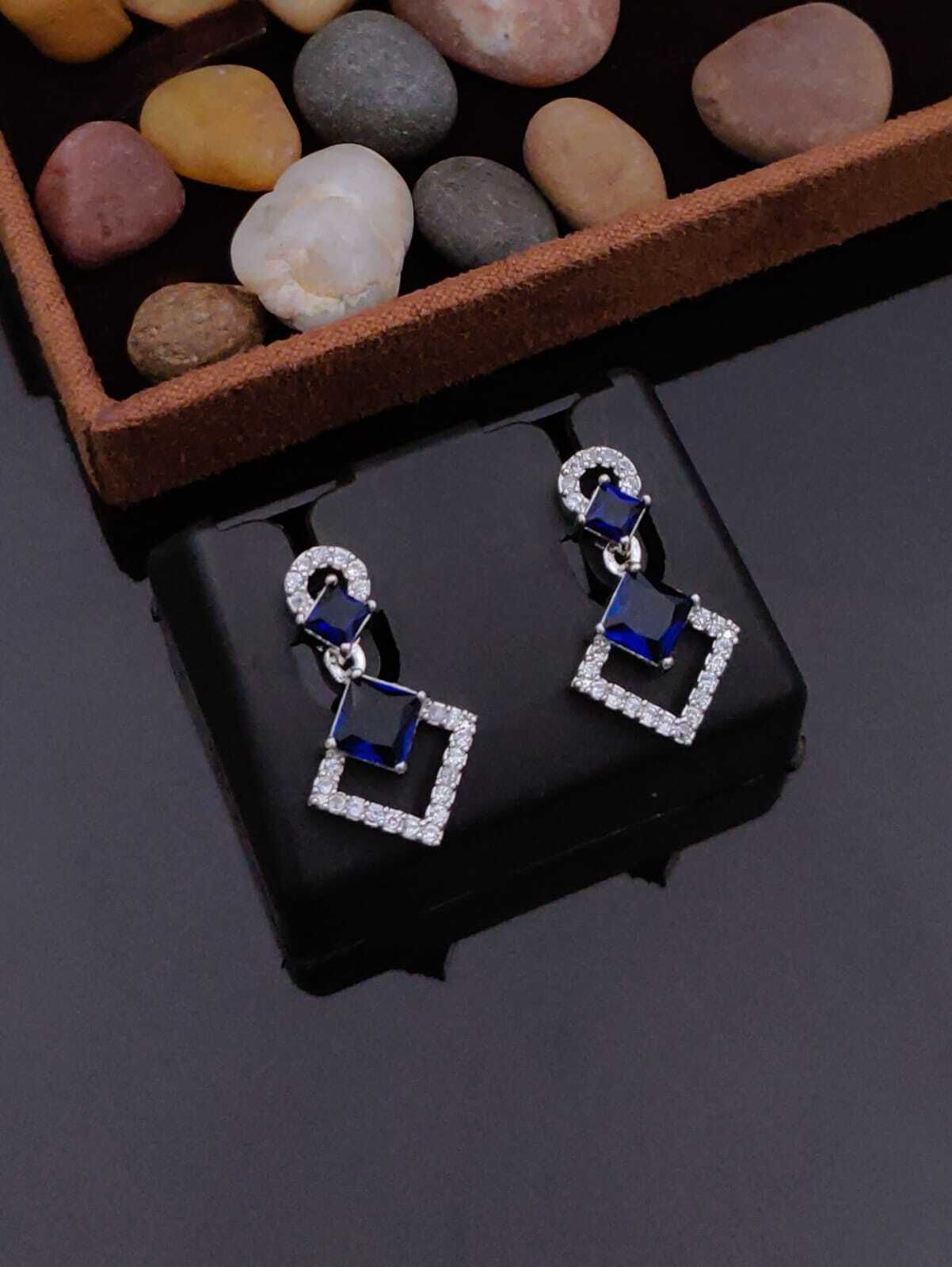 boghra sales Diamond Stud Earrings For Women,Girls Diamond Silver Stud Earring-picture-20