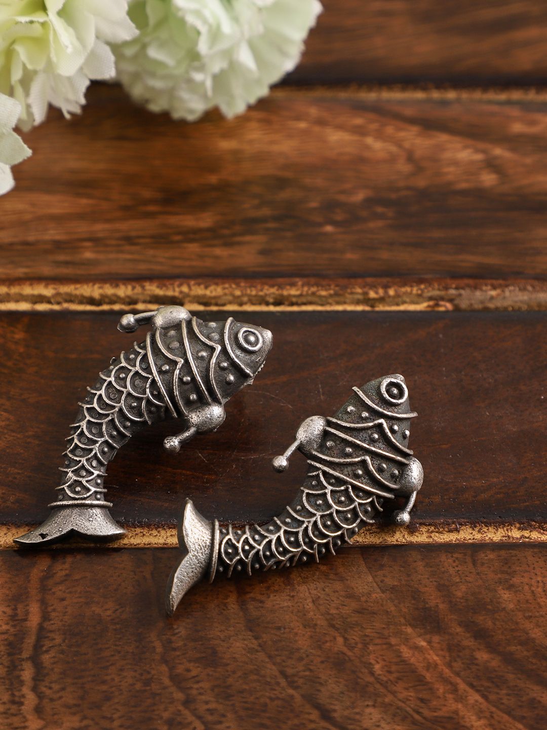 VENI SILVER-Plated Contemporary Drop Earrings Silver Hoop Earring