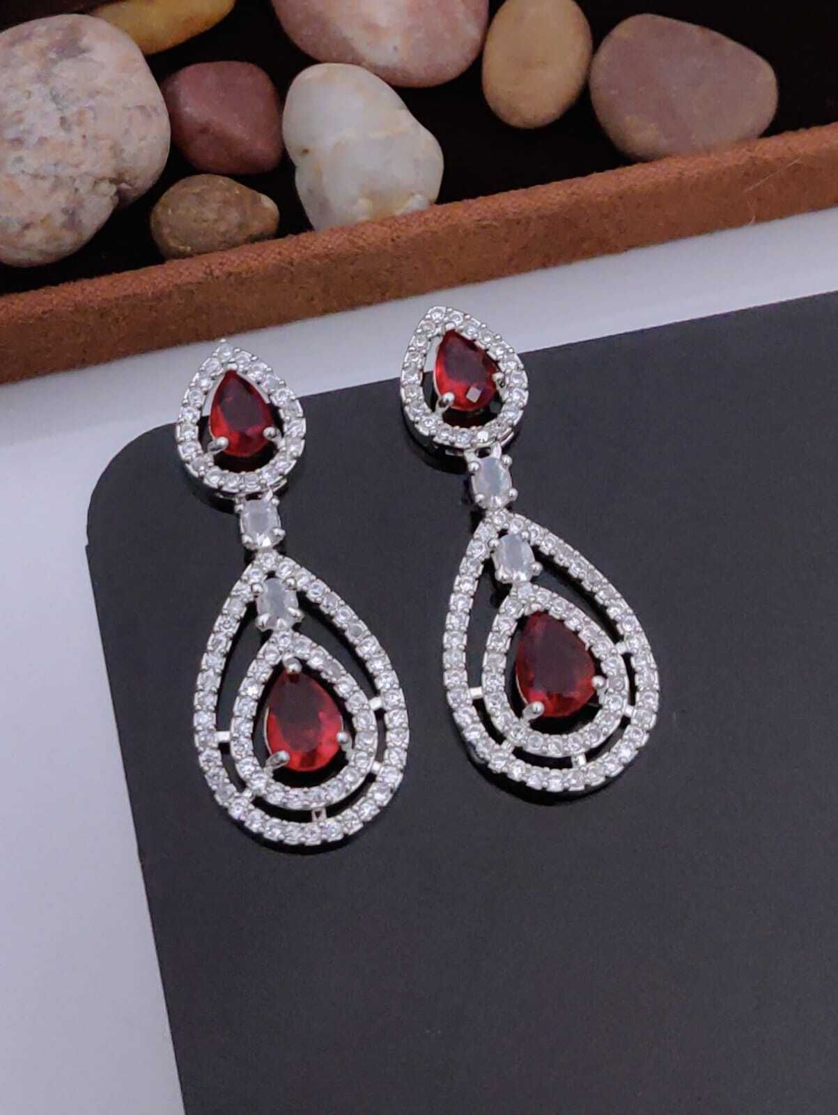 boghra sales Diamond Stud Earrings For Women,Girls Diamond Silver Stud Earring-picture-25