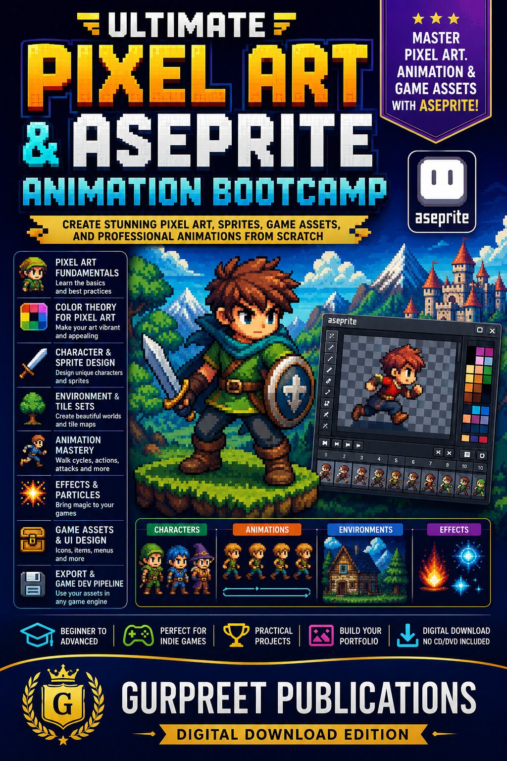 Learn Complete Pixel Art & Game Animation Course(NO CD OR DVD)-image-1