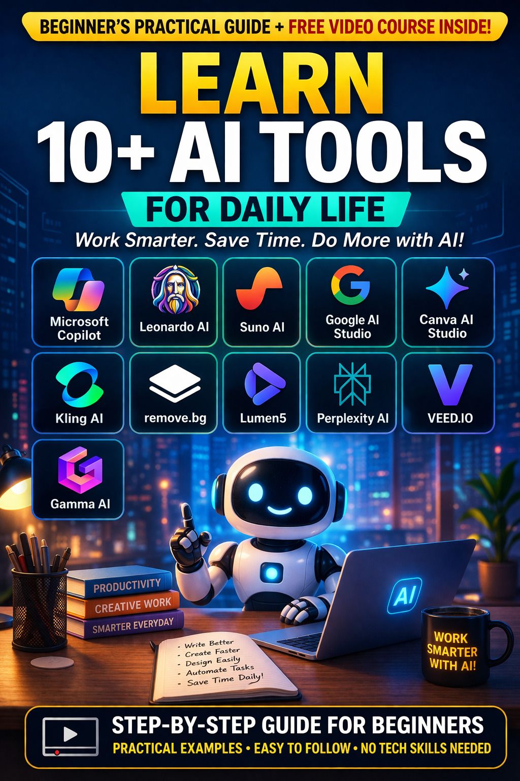 gurpreet nutrition Learn 10+ AI Tools Beginner’s Practical Guide (With Video Course) Email Delivery-picture-17