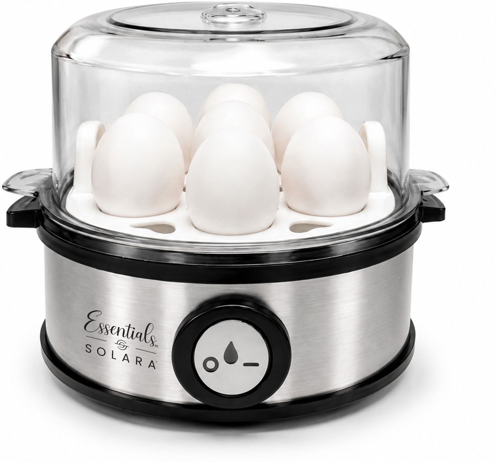 solara Essentials Stainless Steel Round Egg Boiler - 350W Electric Egg Cooker-picture-17